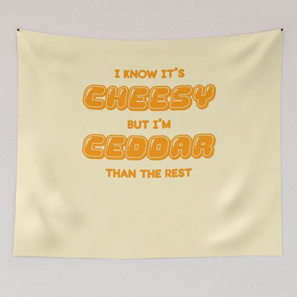 Aperçu de l'œuvre Funny Cheese Pun Fromage Cheddar créée et vendue par OliviaGbyKyro.