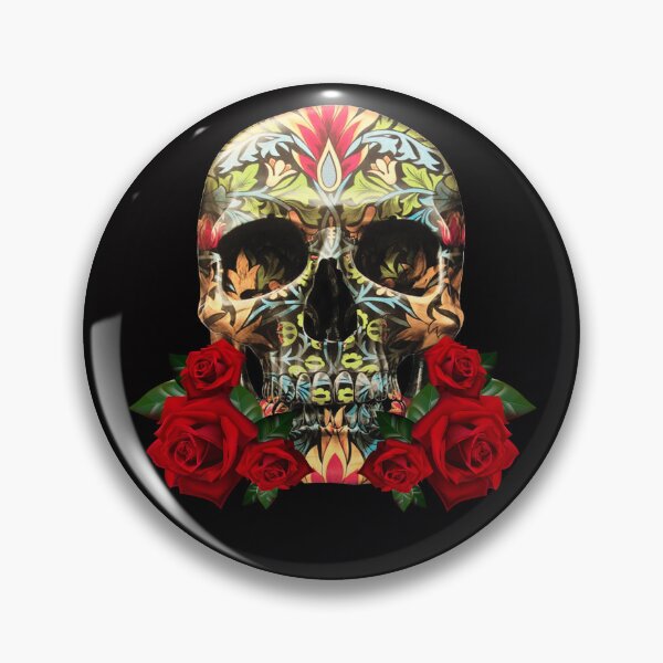 Aperçu de l'œuvre Jour coloré des roses rouges de crâne de sucre mort créée et vendue par Atteestude.
