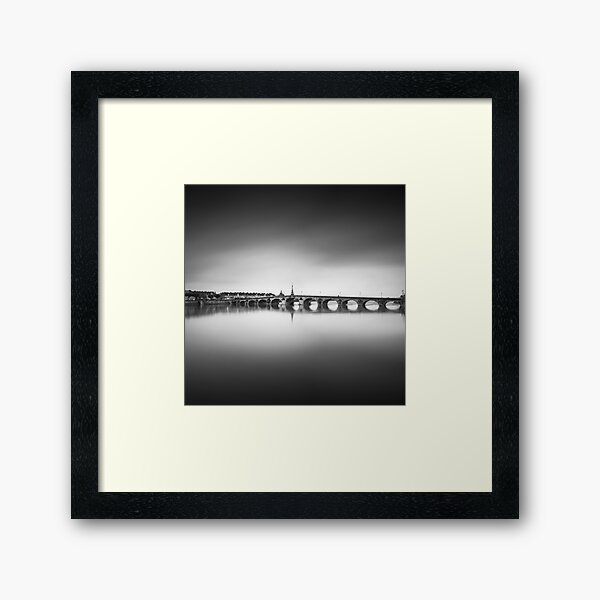 Jacques Gabriel bridge, Loire river. Blois, France Framed Art Print