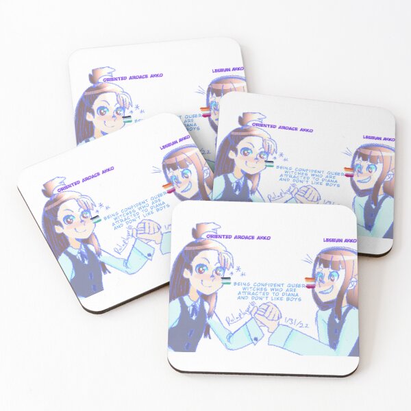 Item preview, Oriented aroace Akko v Lesbian Akko  designed and sold by Rolaplayor101.