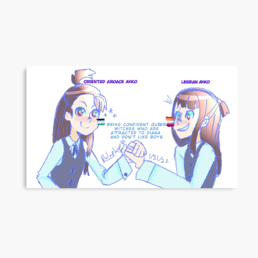 Oriented aroace Akko v Lesbian Akko 