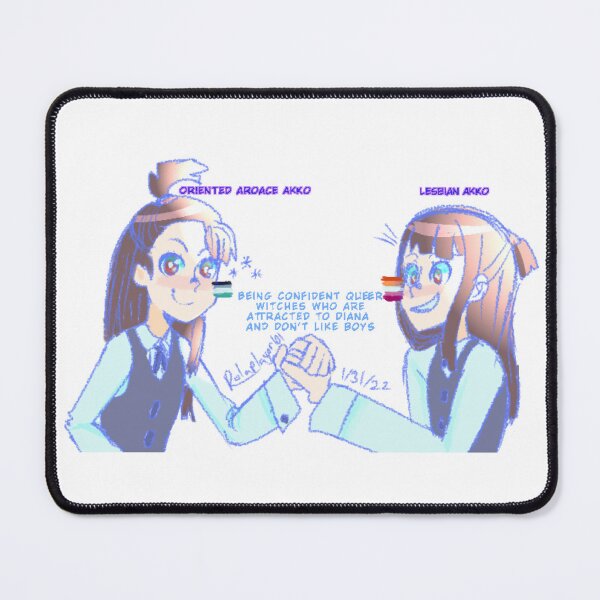 Item preview, Oriented aroace Akko v Lesbian Akko  designed and sold by Rolaplayor101.