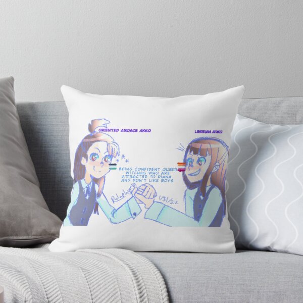 Item preview, Oriented aroace Akko v Lesbian Akko  designed and sold by Rolaplayor101.
