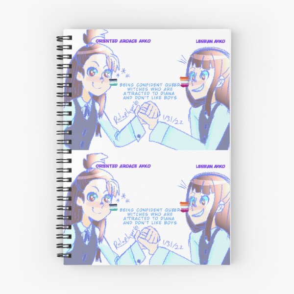 Item preview, Oriented aroace Akko v Lesbian Akko  designed and sold by Rolaplayor101.