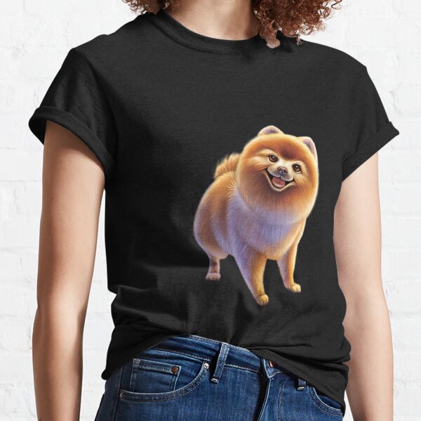 Adorable, fluffy and happy Pomeranian Classic T-Shirt