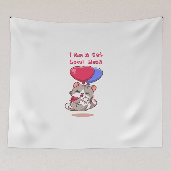 Aperçu de l'œuvre I am a cat lover neon créée et vendue par dngr shop.