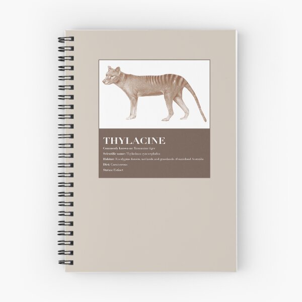 Item preview, Thylacine Facts - Tasmanian Tiger designed and sold by from-wildwood.