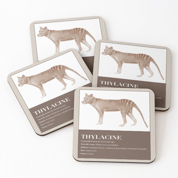 Item preview, Thylacine Facts - Tasmanian Tiger designed and sold by from-wildwood.