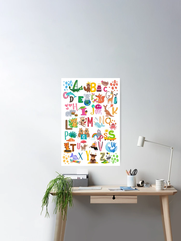 Adorable Animal Alphabet Poster for Sale by SamAnnDesigns