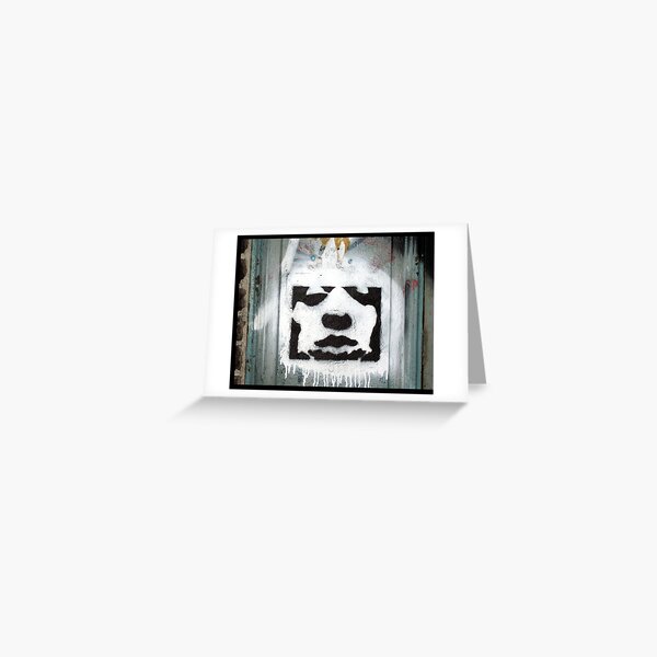 face in a city Greeting Card