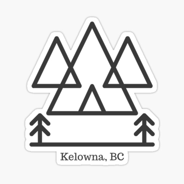 "Kelowna Mountains" Sticker for Sale by narama1 Redbubble