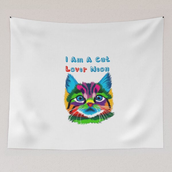 Aperçu de l'œuvre I am a cat lover neon créée et vendue par dngr shop.