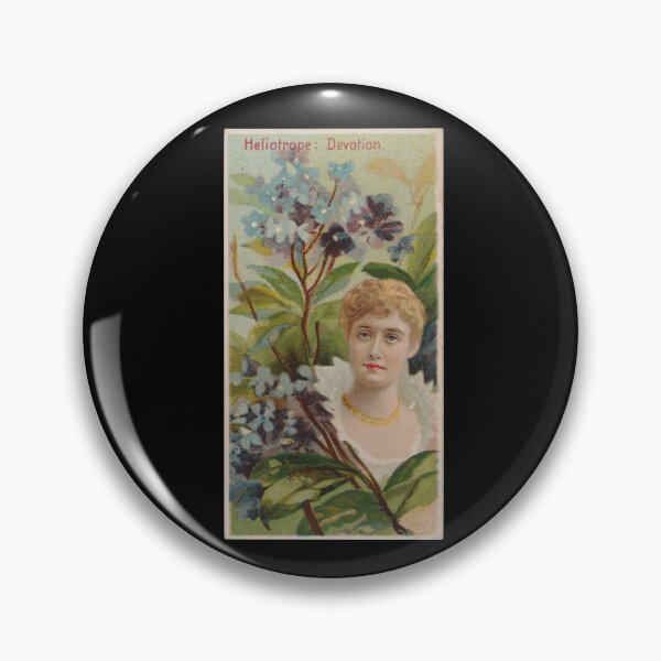 Item preview, Heliotrope: Devotion, 1892 | Language of Flowers Trading Card N75 designed and sold by CurrantJam.