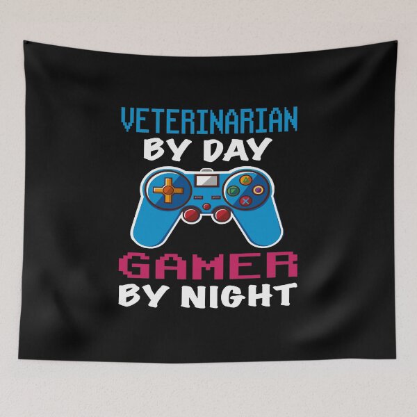 Item preview, Veterinarian By Day Gamer By Night shirt, Funny Veterinarian Gamer Birthday Gift, Veterinarian Dad Husband Boyfriend Video games Lovers Christmas Gift designed and sold by xlnv.