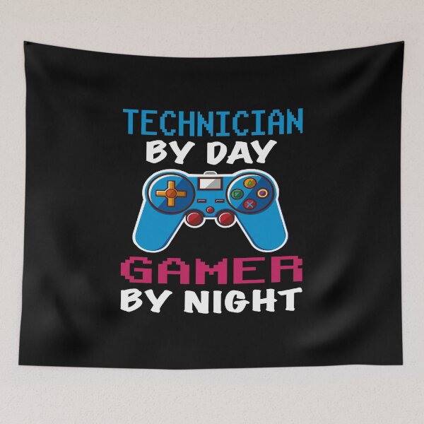 Item preview, Technician By Day Gamer By Night shirt, Funny Technician Gamer Birthday Gift, Technician Dad Husband Boyfriend Video games Lovers Christmas Gift designed and sold by xlnv.