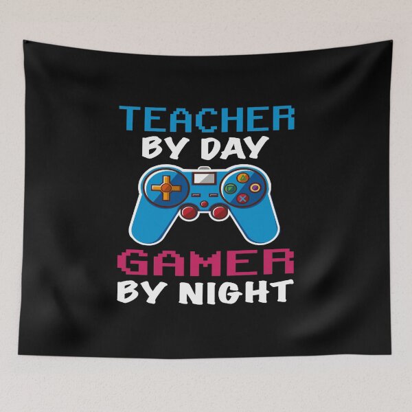 Item preview, Teacher By Day Gamer By Night shirt, Funny Teacher Gamer Birthday Gift, Teacher Dad Husband Boyfriend Video games Lovers Christmas Gift designed and sold by xlnv.