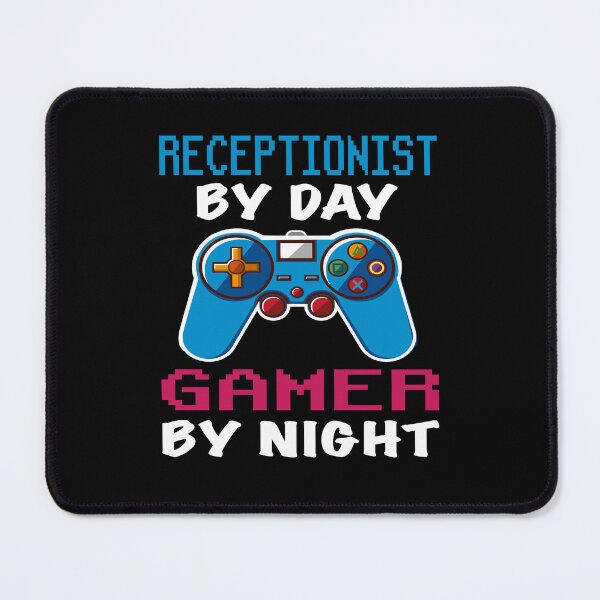 Item preview, Receptionist By Day Gamer By Night shirt, Funny Receptionist Gamer Birthday Gift, Receptionist Dad Husband Boyfriend Video games Lovers Christmas Gift designed and sold by xlnv.