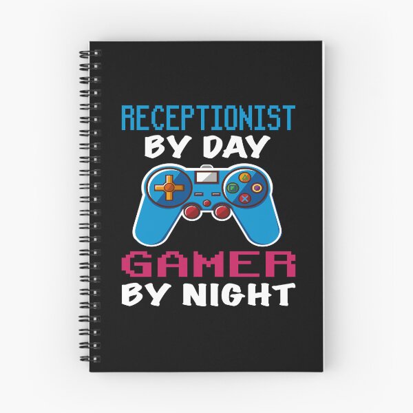 Item preview, Receptionist By Day Gamer By Night shirt, Funny Receptionist Gamer Birthday Gift, Receptionist Dad Husband Boyfriend Video games Lovers Christmas Gift designed and sold by xlnv.