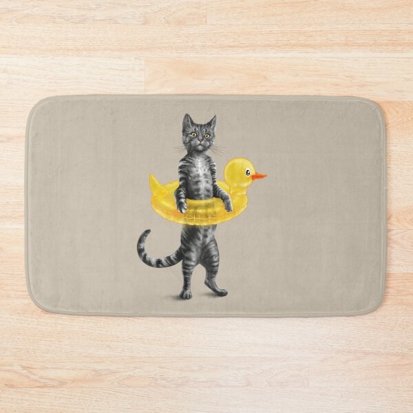 Item preview, Summer Cat, Yellow Duck. designed and sold by 38Sunsets.