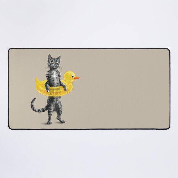 Item preview, Summer Cat, Yellow Duck. designed and sold by 38Sunsets.