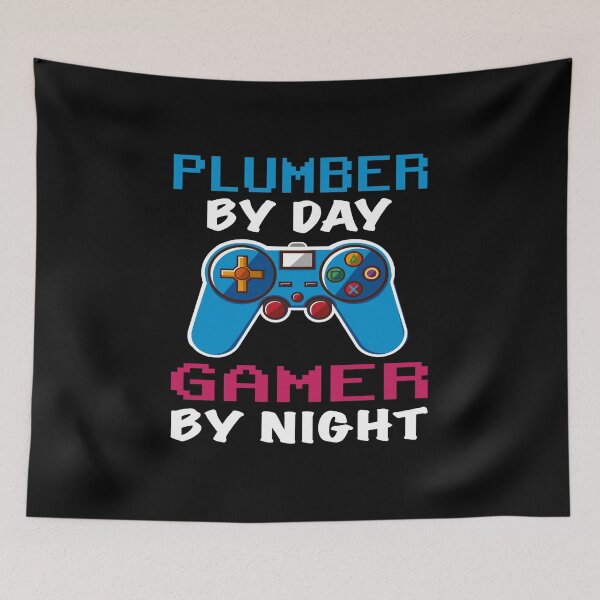 Item preview, Plumber By Day Gamer By Night shirt, Funny Plumber Gamer Birthday Gift, Plumber Dad Husband Boyfriend Video games Lovers Christmas Gift designed and sold by xlnv.