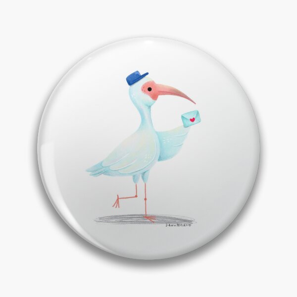 Item preview, White Ibis with a love letter designed and sold by julianamotzko.
