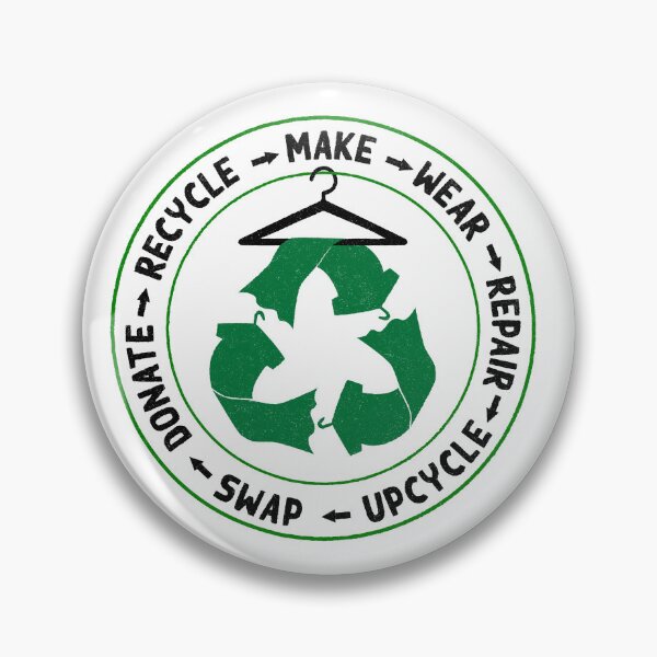Item preview, Sustainable Fashion, make, wear, repair, upcycle, swap, donate, recycle clothes designed and sold by Hollyharry.