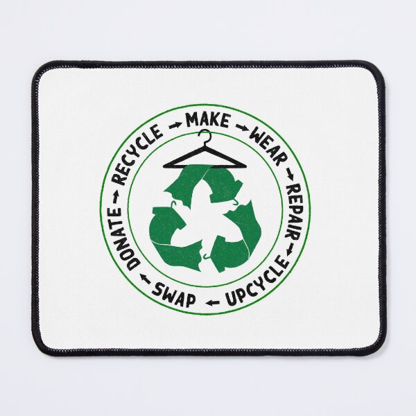 Item preview, Sustainable Fashion, make, wear, repair, upcycle, swap, donate, recycle clothes designed and sold by Hollyharry.