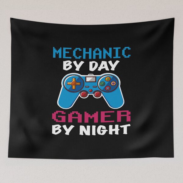 Item preview, Mechanic By Day Gamer By Night shirt, Funny Mechanic Gamer Birthday Gift, Mechanic Dad Husband Boyfriend Video games Lovers Christmas Gift designed and sold by xlnv.