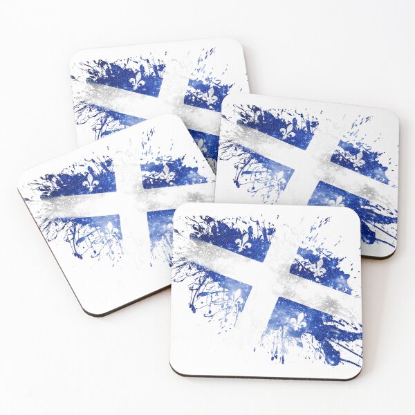 Item preview, Quebec Flag Paint Slash Art Montreal designed and sold by Jolly-Yosei.