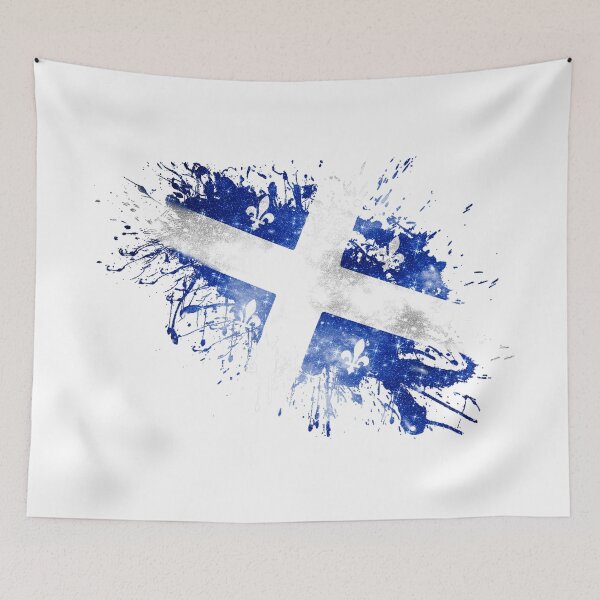 Item preview, Quebec Flag Paint Slash Art Montreal designed and sold by Jolly-Yosei.