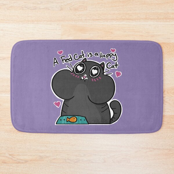 Item preview, A fed cat is a happy cat designed and sold by SPufferART.