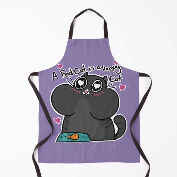 Item preview, A fed cat is a happy cat designed and sold by SPufferART.