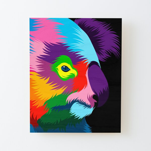 Colorful Pop Art Koala Portrait Canvas Print