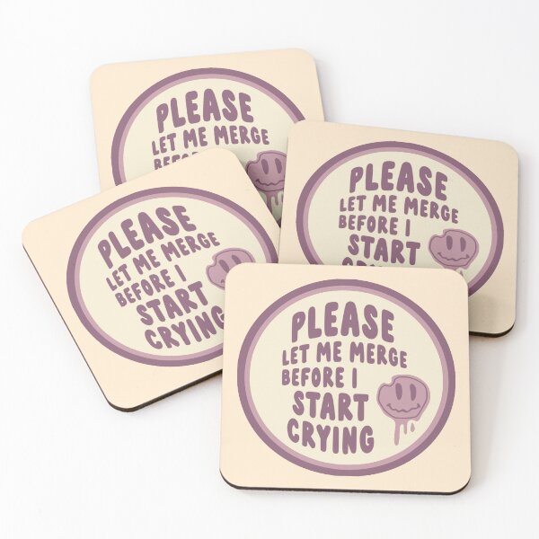 Item preview, Please Let Me Merge Before I Start Crying Circle Bumper designed and sold by Fleyshop.