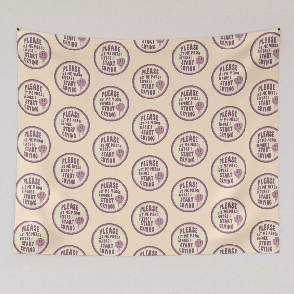 Item preview, Please Let Me Merge Before I Start Crying Circle Bumper designed and sold by Fleyshop.