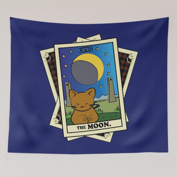 Item preview, TAROT CARDS DECK | THE MOON. | FORTUNE CAT designed and sold by FalconLifeStore.
