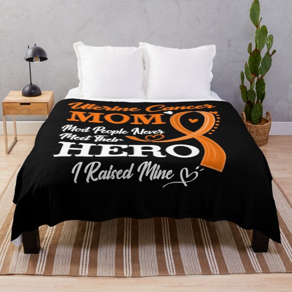 Item preview, Proud Uterine Cancer Mom Most People Never Meet Their Hero I Raised Mine Uterine Cancer Awareness designed and sold by Kohend.