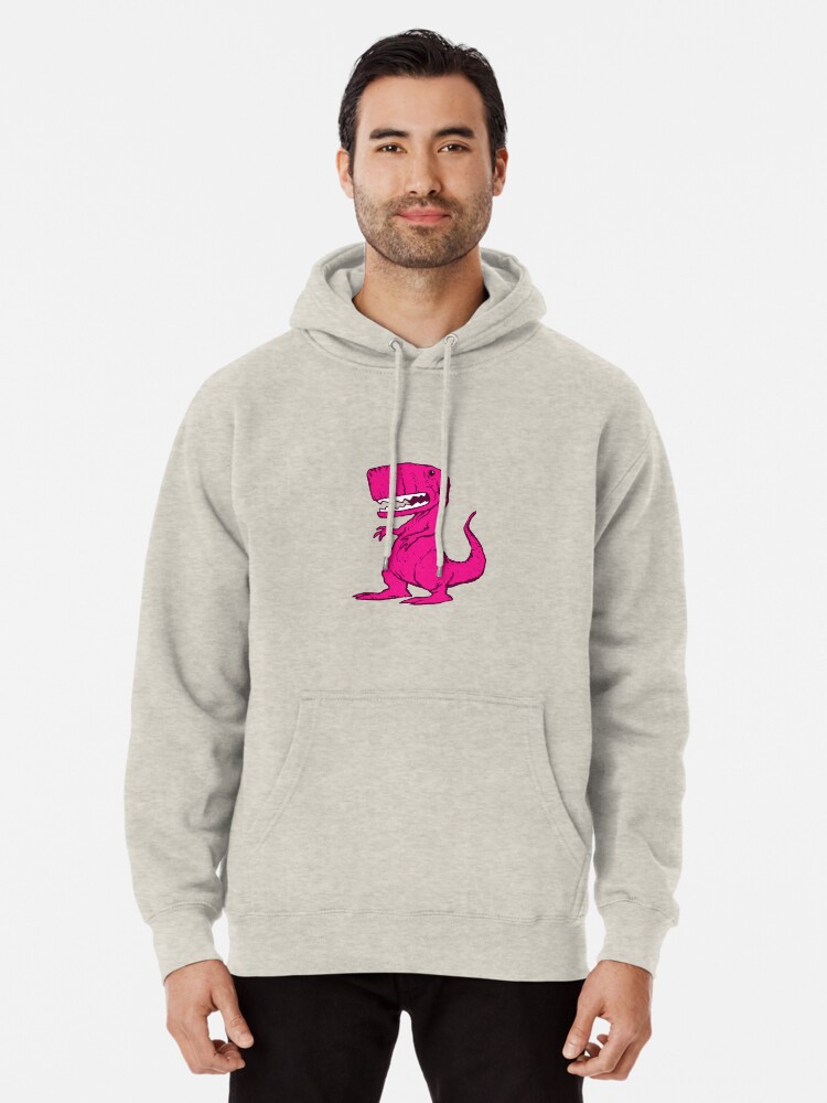 pink dinosaur hoodie