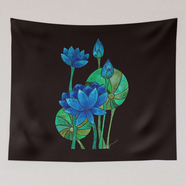 Item preview, Blissful Blue Lotus designed and sold by Jo Randall Art.