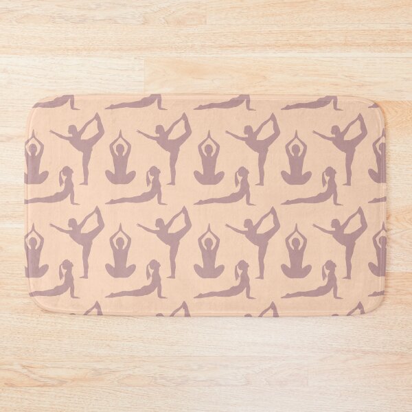 Item preview, Soft pink yoga poses pattern designed and sold by Thegentleshop.