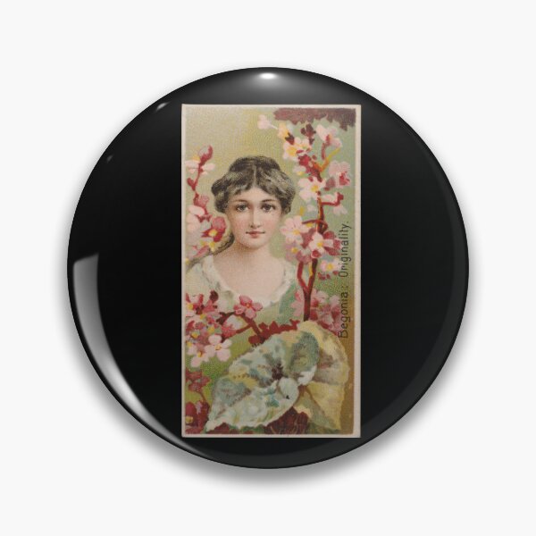 Item preview, Begonia: Originality, 1892 | Language of Flowers Trading Card N75 designed and sold by CurrantJam.