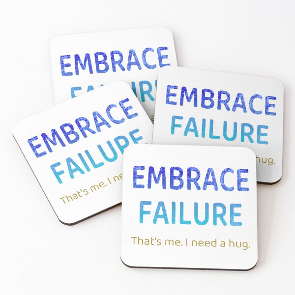 Item preview, Embrace Failure - Gradient Texture Blue Gold designed and sold by ThatIsSomething.