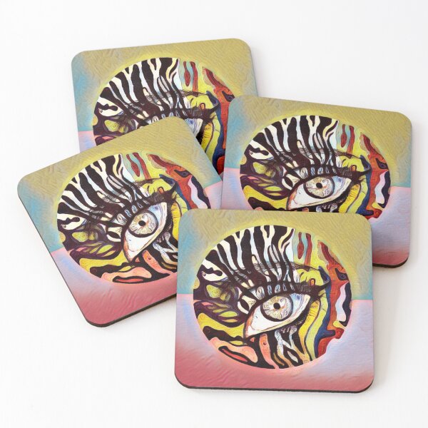 Item preview, One-Eyed Lady Pink Green designed and sold by QArtXchange.