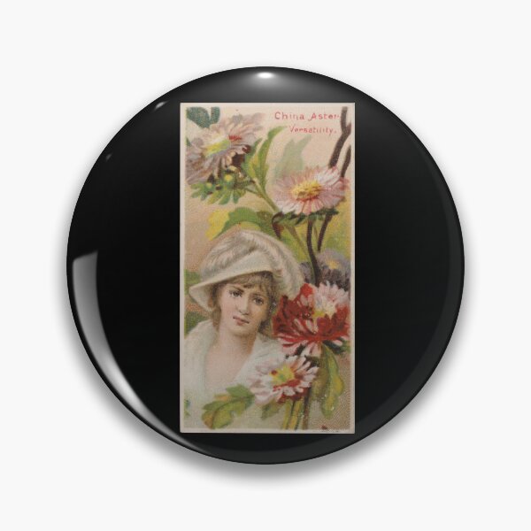 Item preview, China Aster: Versatility, 1892 | Language of Flowers Trading Card N75 designed and sold by CurrantJam.