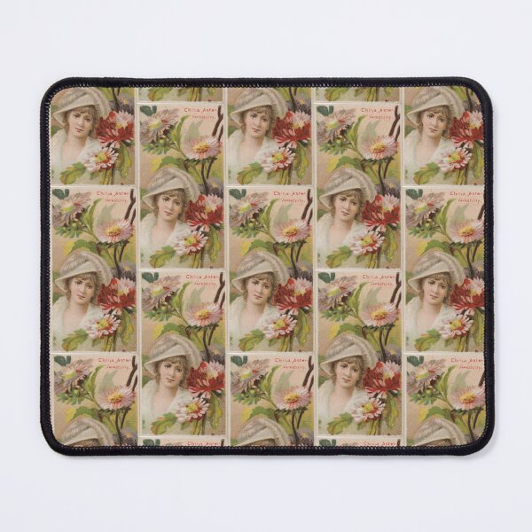 Item preview, China Aster: Versatility, 1892 | Language of Flowers Trading Card N75 designed and sold by CurrantJam.