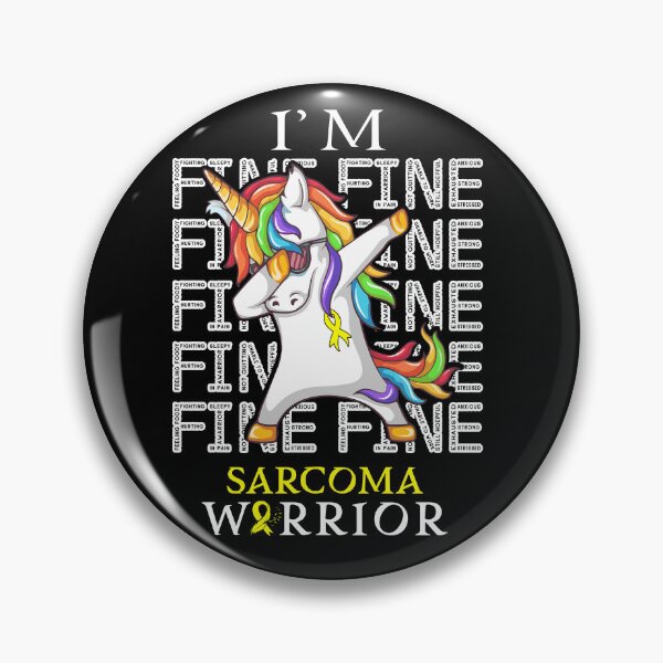 Item preview, Unicorn Sarcoma Warrior I'm Fine Sarcoma Awareness designed and sold by Hatjar.