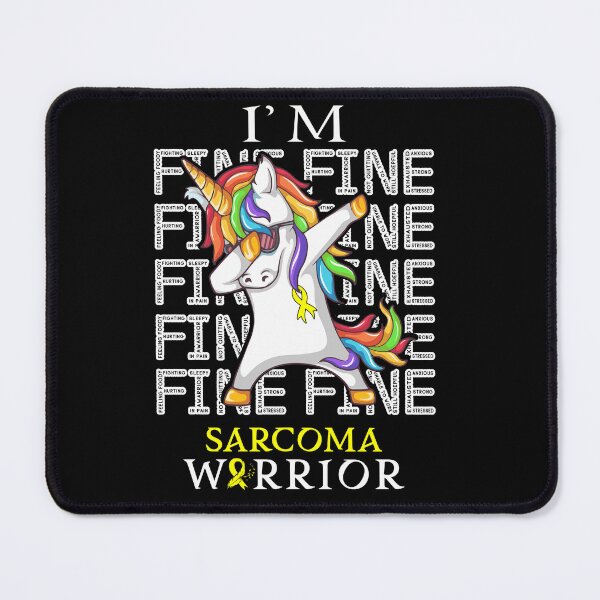 Item preview, Unicorn Sarcoma Warrior I'm Fine Sarcoma Awareness designed and sold by Hatjar.