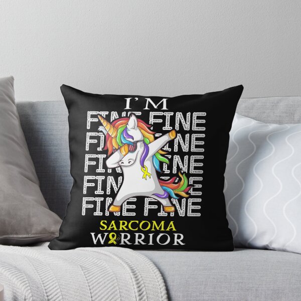 Item preview, Unicorn Sarcoma Warrior I'm Fine Sarcoma Awareness designed and sold by Hatjar.