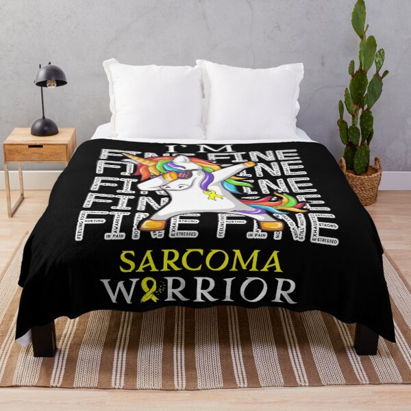 Item preview, Unicorn Sarcoma Warrior I'm Fine Sarcoma Awareness designed and sold by Hatjar.